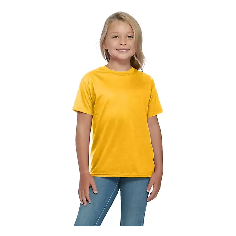 Delta Apparel 65359   Youth Retail Tee in Gold front view