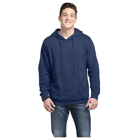 Delta Apparel 90200   7 Ounce 75/25 Hoodie in Navy front view