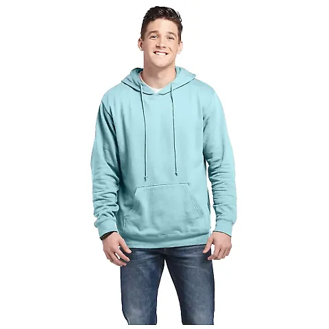 Delta Apparel 90200   7 Ounce 75/25 Hoodie in Pool front view