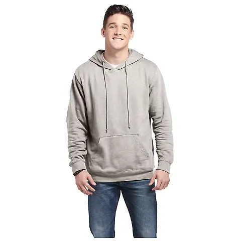 Delta Apparel 90200   7 Ounce 75/25 Hoodie in Oatmeal heather front view