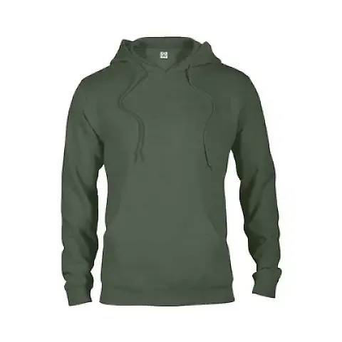 Delta Apparel 90200   7 Ounce 75/25 Hoodie in Moss v8k front view