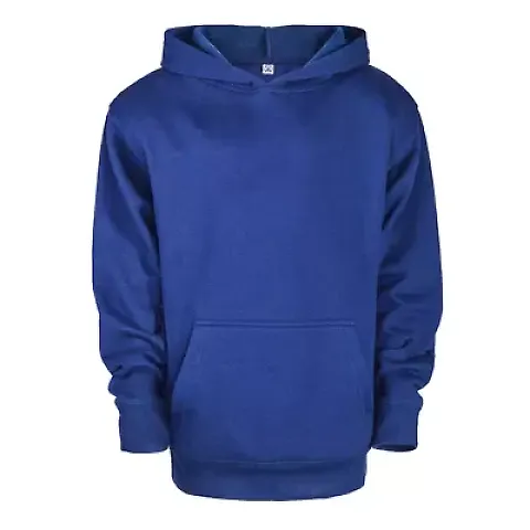 Delta Apparel 90200Y   7 Ounce Youth 75/25 Hoodie in Royal btz front view