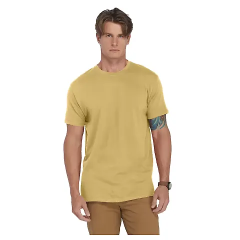 Delta Apparel P601   Mens SS Crew in Ginger front view