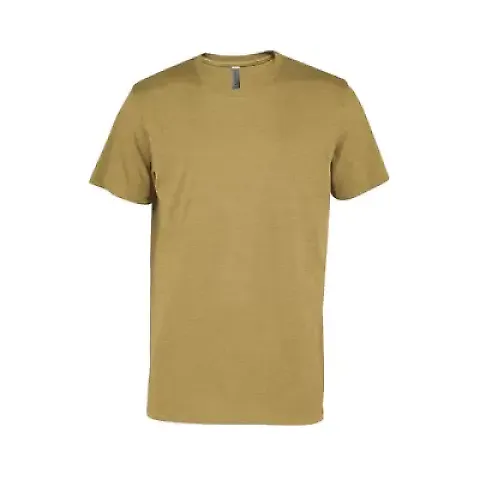 Delta Apparel P601C   Adlt SS Crew CVC in Ginger heather h2q front view