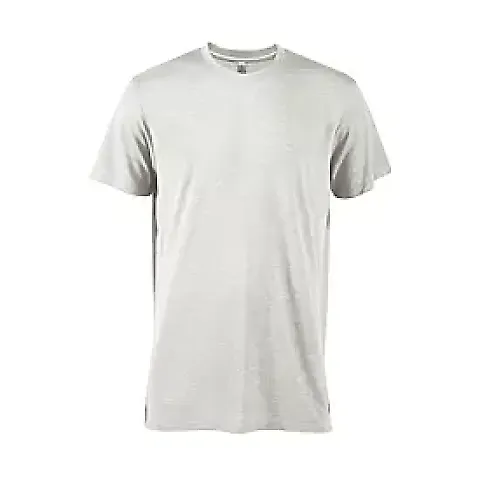 Delta Apparel P601T Adlt Short Sleeve Crew Triblen in Oatmeal heather triblend k9w front view