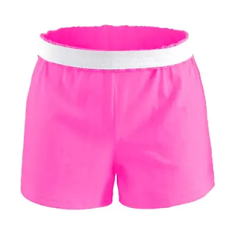 Delta Apparel SB037P   Youth Short in Neon pink front view