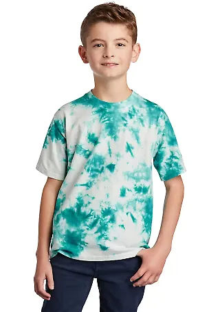 Port & Company PC145Y     Youth Crystal Tie-Dye Te Teal front view