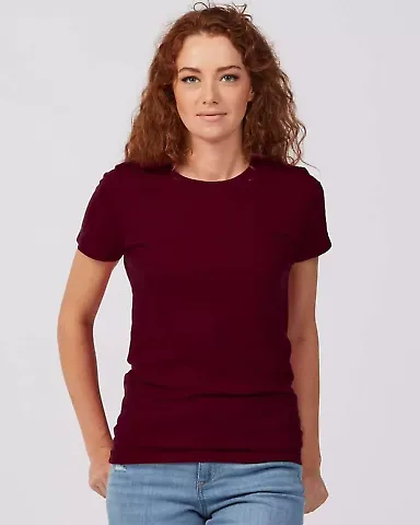 Tultex Premium 516 - Ladies' Premium Cotton Tee Burgundy front view