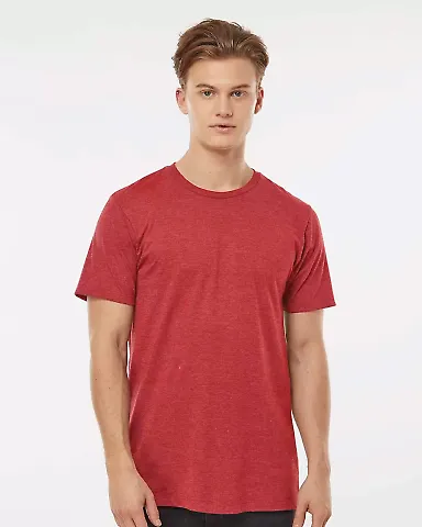 Tultex Premium 541 - Unisex Premium Cotton Blend T in Red heather front view