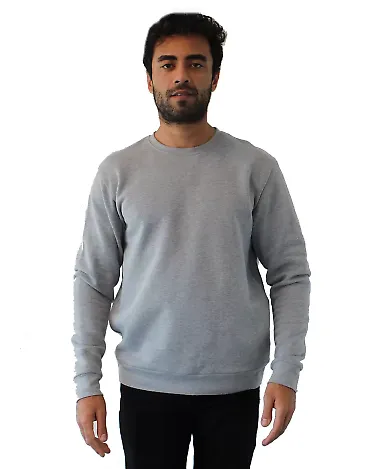 Next Level Apparel 9002NL Unisex Pullover PCH Crew in Heather gray front view