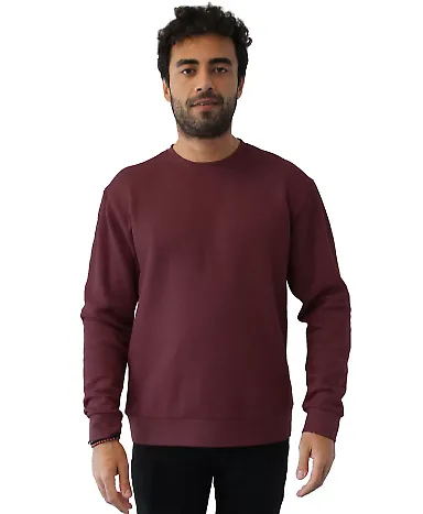 Next Level Apparel 9002NL Unisex Pullover PCH Crew in Heather maroon front view