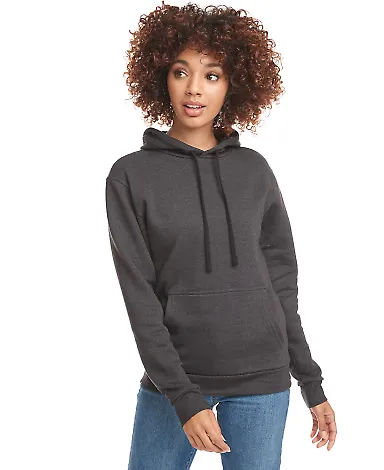 Next Level Apparel 9302 Unisex Classic PCH  Pullov HEATHER BLACK front view