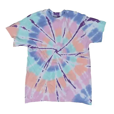 Dyenomite 200TD Rainbow Cut-Spiral Tie-Dyed T-Shir in Mindfulness front view