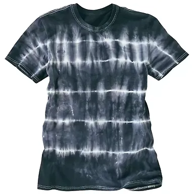 Dyenomite 640SB Shibori Tie Dye T-Shirt in Black front view