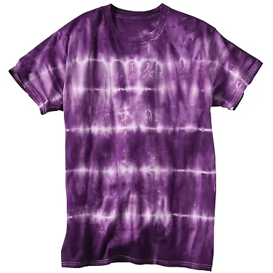 Dyenomite 640SB Shibori Tie Dye T-Shirt in Purple front view