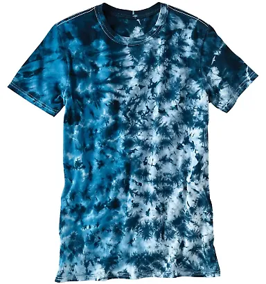 Dyenomite 640LM LaMer Over-Dyed Crinkle Tie Dye T- in Mediterranean front view
