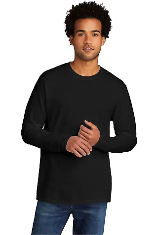 Port & Company PC330LS    Tri-Blend Long Sleeve Te in Black front view