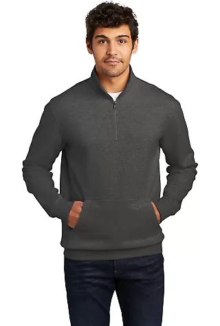 District Clothing DT6106 District   V.I.T.  Fleece Hthrd Charcoal front view