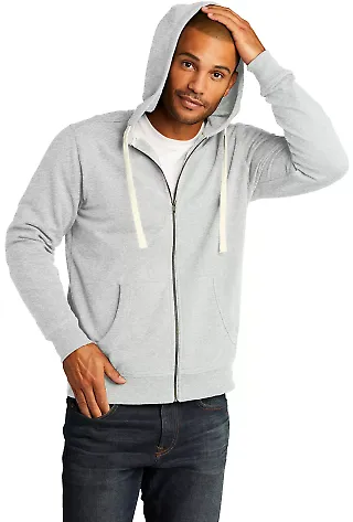 District Clothing DT8102 District   Re-Fleece  Ful in Ash front view