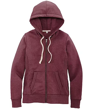 District Clothing DT8103 District   Women's Re-Fle Maroon Hthr front view