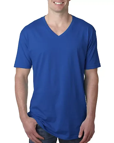 Next Level 3200 Fitted Short Sleeve V in Royal front view