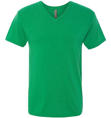 Next Level 6040 Men's Tri-Blend V Neck T Shirts in Envy front view