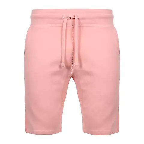 3001BS Unisex Heavyweight Fleece Shorts 6pc packs  PALE PINK front view