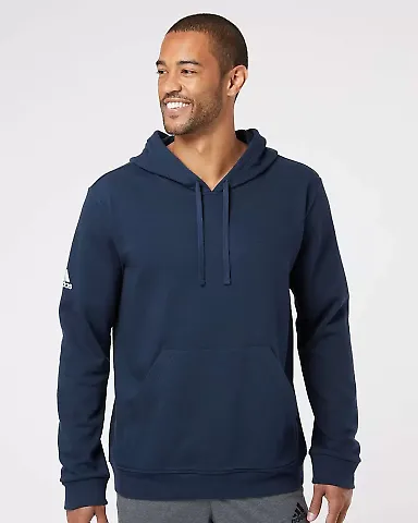 Adidas Golf Clothing A432 Fleece Hooded Sweatshirt Collegiate Navy front view