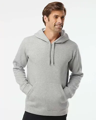 Adidas Golf Clothing A432 Fleece Hooded Sweatshirt Grey Heather front view