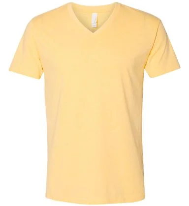 Next Level 6240 CVC V Neck T Shirts in Banana cream front view