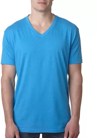 Next Level 6240 Men's CVC V in Turquoise front view