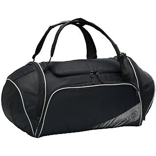 Ogio 412037 OGIO   4.5 Duffel Black/Silver front view