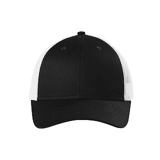 Port Authority Clothing C112LP Port Authority  Low in Black/white front view