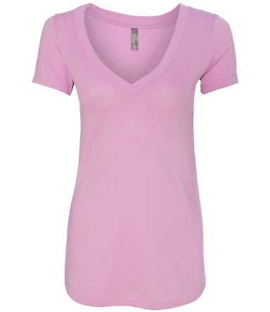 Next Level 6740 Tri-Blend V Neck T Shirts in Vintage lilac front view