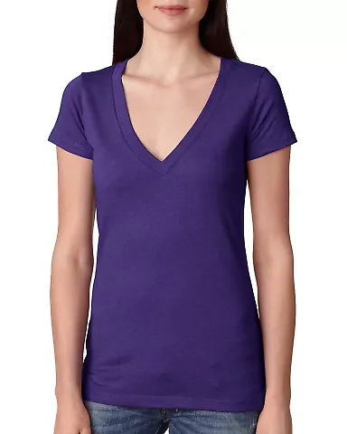 Next Level 6740 Tri-Blend V in Purple rush front view