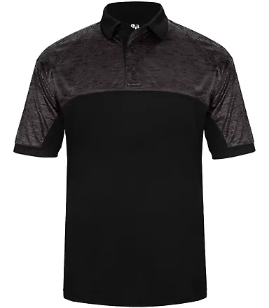 Badger Sportswear 3341 Tonal Blend Sport Shirt Black/ Black Tonal Blend front view