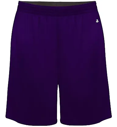 Badger Sportswear 4002 Ultimate SoftLock™ 8" Sho in Purple front view