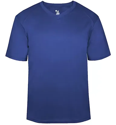 Badger Sportswear 4124 B-Core V-Neck T-Shirt Royal front view