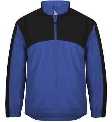 Badger Sportswear 7644 Contender Quarter-Zip Jacke Royal/ Black front view