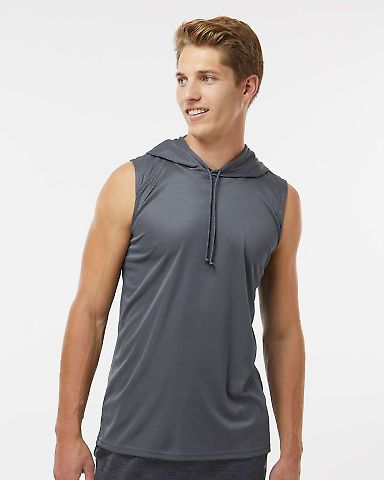 Badger Sportswear 4108 B-Core Sleeveless Hooded T- in Graphite front view