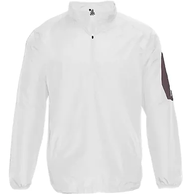 Badger Sportswear 2641 Youth Sideline Long Sleeve  White/ Graphite front view