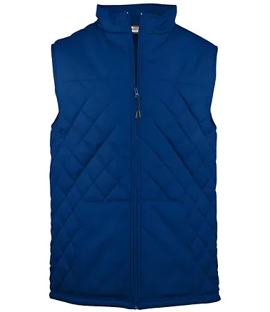 Badger Sportswear 7660 Quilted Vest Royal front view