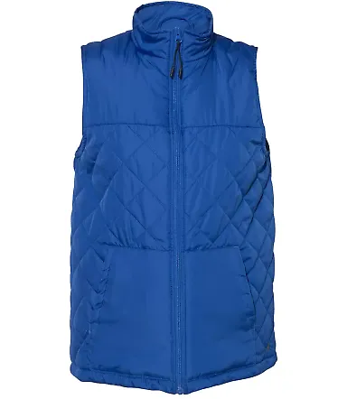 Badger Sportswear 7666 Women's Quilted Vest Royal front view
