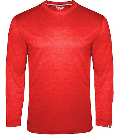 Badger Sportswear 1001 FitFlex Performance Long Sl in Red front view