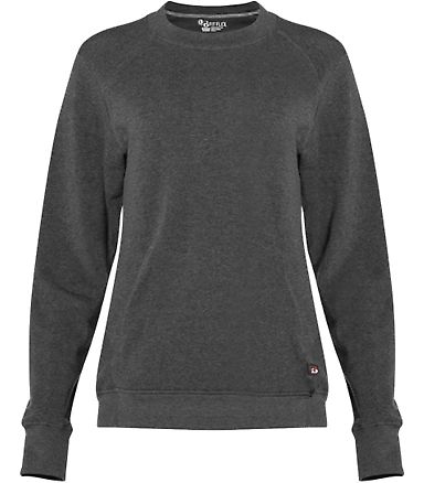 Badger Sportswear 1041 FitFlex Women's French Terr in Charcoal front view