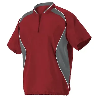 Badger Sportswear 3JSS13Y Youth Short Sleeve Baseb Cardinal front view