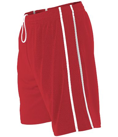 Badger Sportswear 577PPY Youth Dri-Mesh Pocketed T Red/ White front view