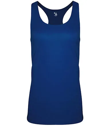 Badger Sportswear 4966 Women's Triblend Racerback Royal front view