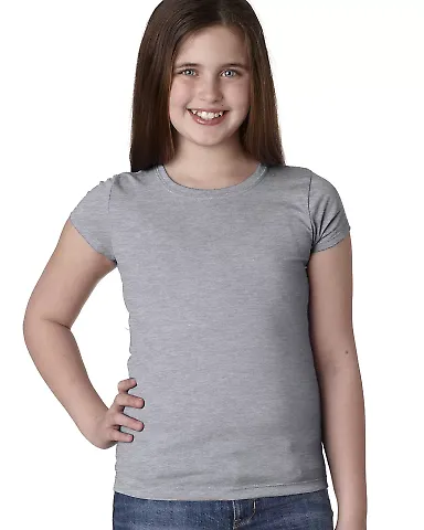 Next Level 3710 The Princess Tee in Heather gray front view