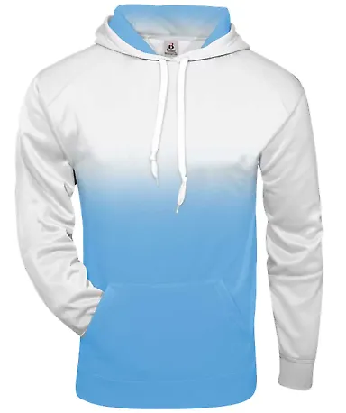 Badger Sportswear 1403 Ombre Hooded Sweatshirt Columbia Blue front view